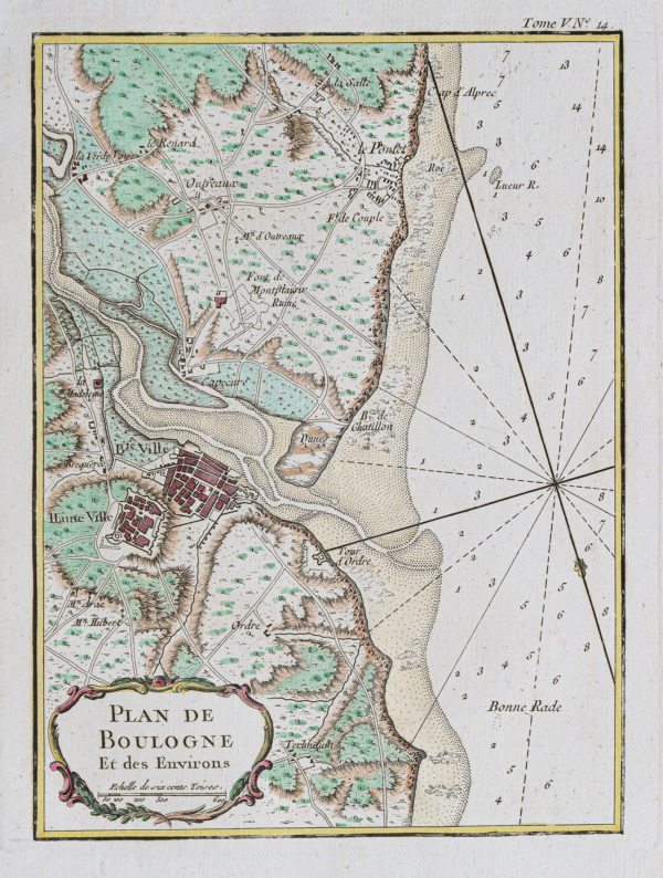 Plan ancien de Boulogne-sur-Mer