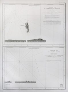 Carte marine ancienne de la Guadeloupe
