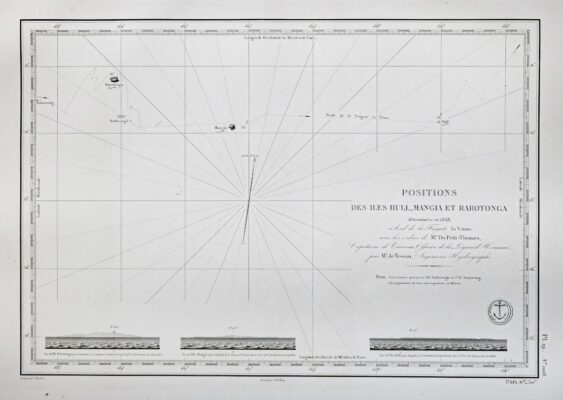 Carte marine ancienne des îles Cook