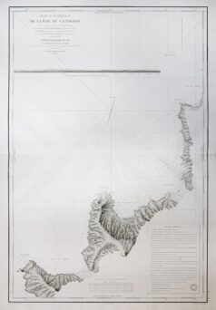 Carte marine ancienne de la baie de Valparaiso