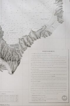 Carte marine ancienne de la baie de Valparaiso