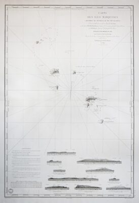 Carte marine ancienne des îles Marquises