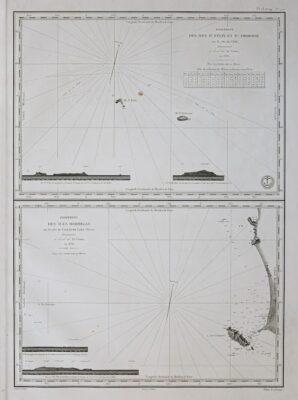 Carte ancienne - Île San Félix - San Ambrosio - Chili