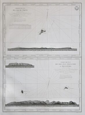 Carte ancienne - Île de Pâques - Archipel Juan Fernandez