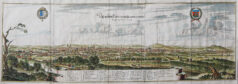 Panorama ancien des environs de Paris gravure