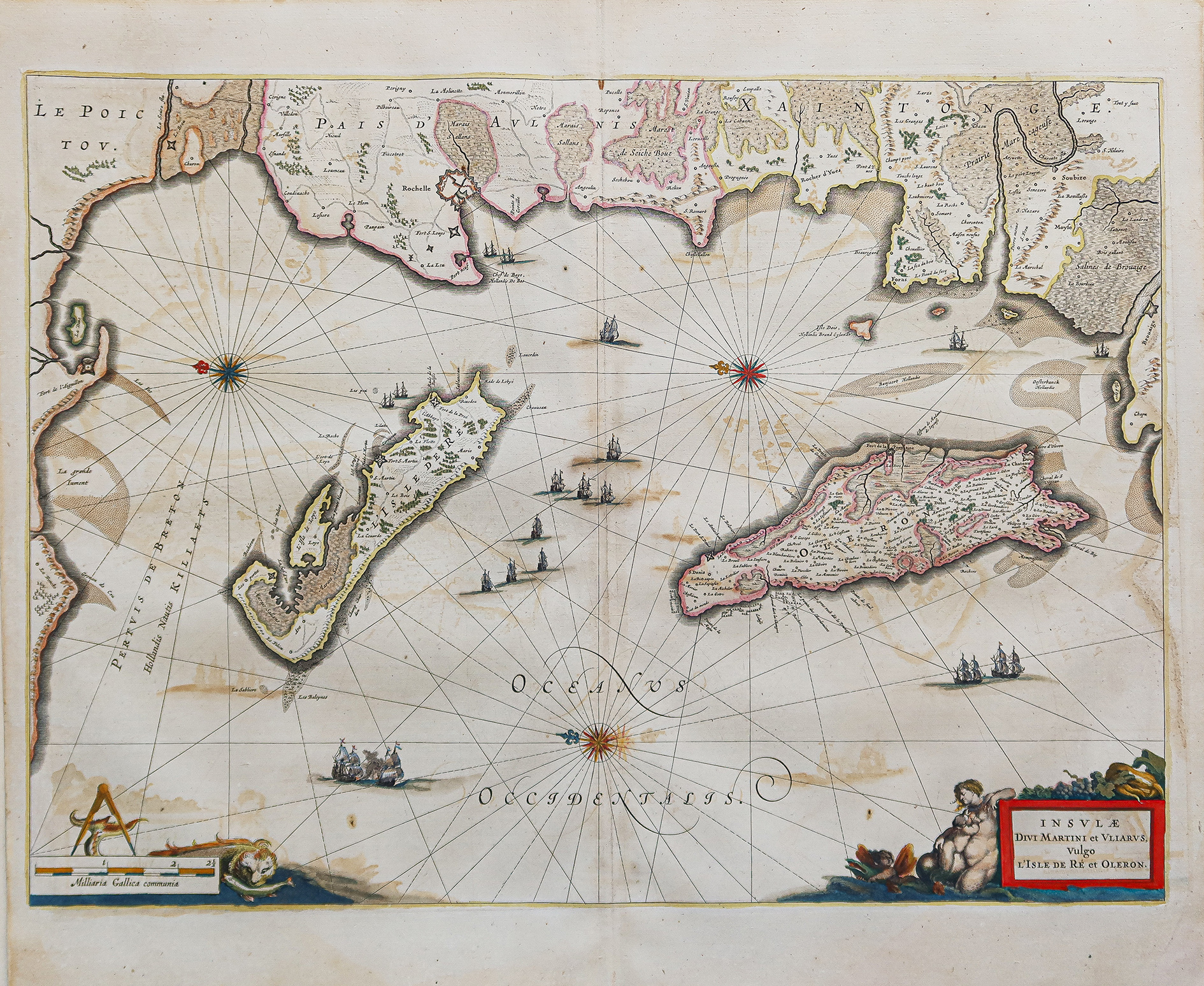 Carte géographique ancienne de l’île de Ré et Oléron – Image 2