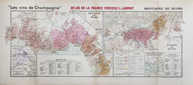 Carte ancienne des vins - Vinicole - Champagne