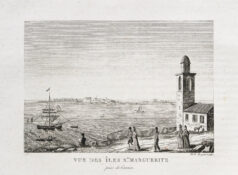 Gravure ancienne des îles Sainte Marguerite
