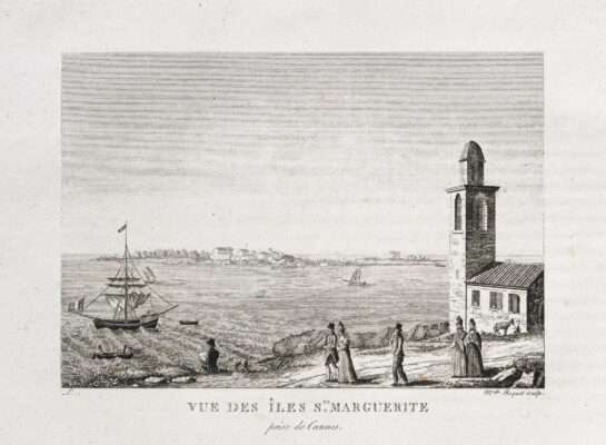 Gravure ancienne des îles Sainte Marguerite