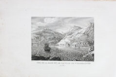 Gravure ancienne de la Rade de Villefranche-sur-Mer