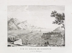 Gravure ancienne du Cap Ferrat - Hospice - Madrague